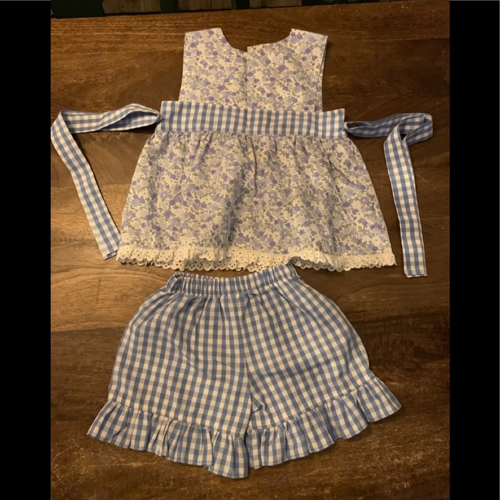 Gingham blue set